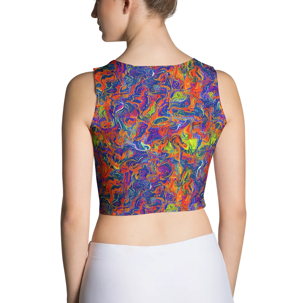Flame Circuit on Crop Top — Back