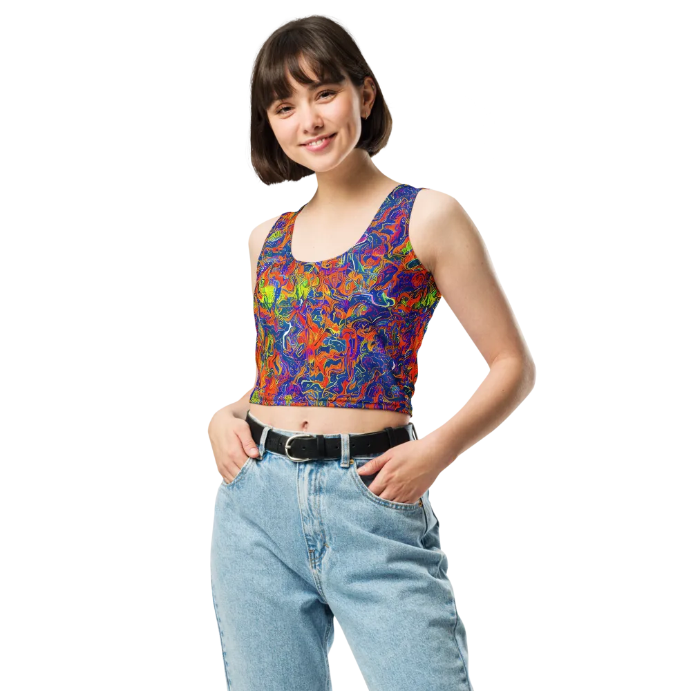 Flame Circuit on Crop Top — Front