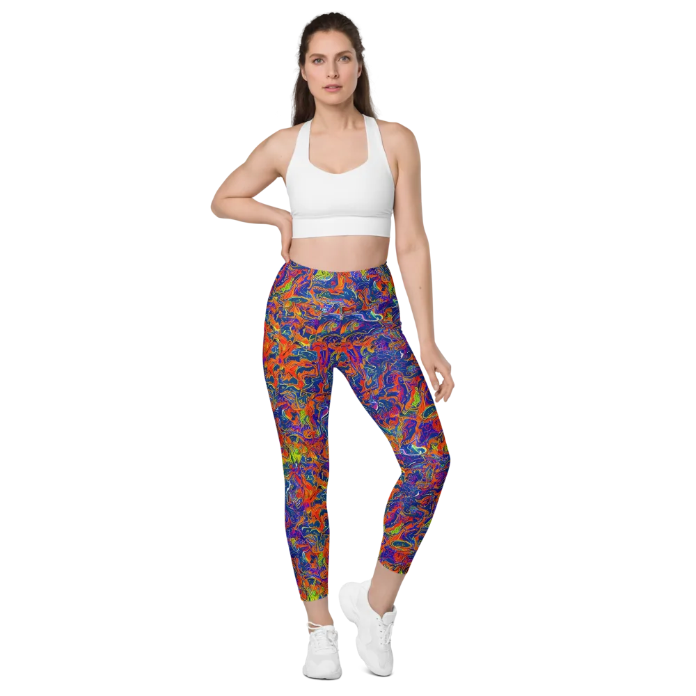 Flame Circuit on Leggings with Pockets — Front