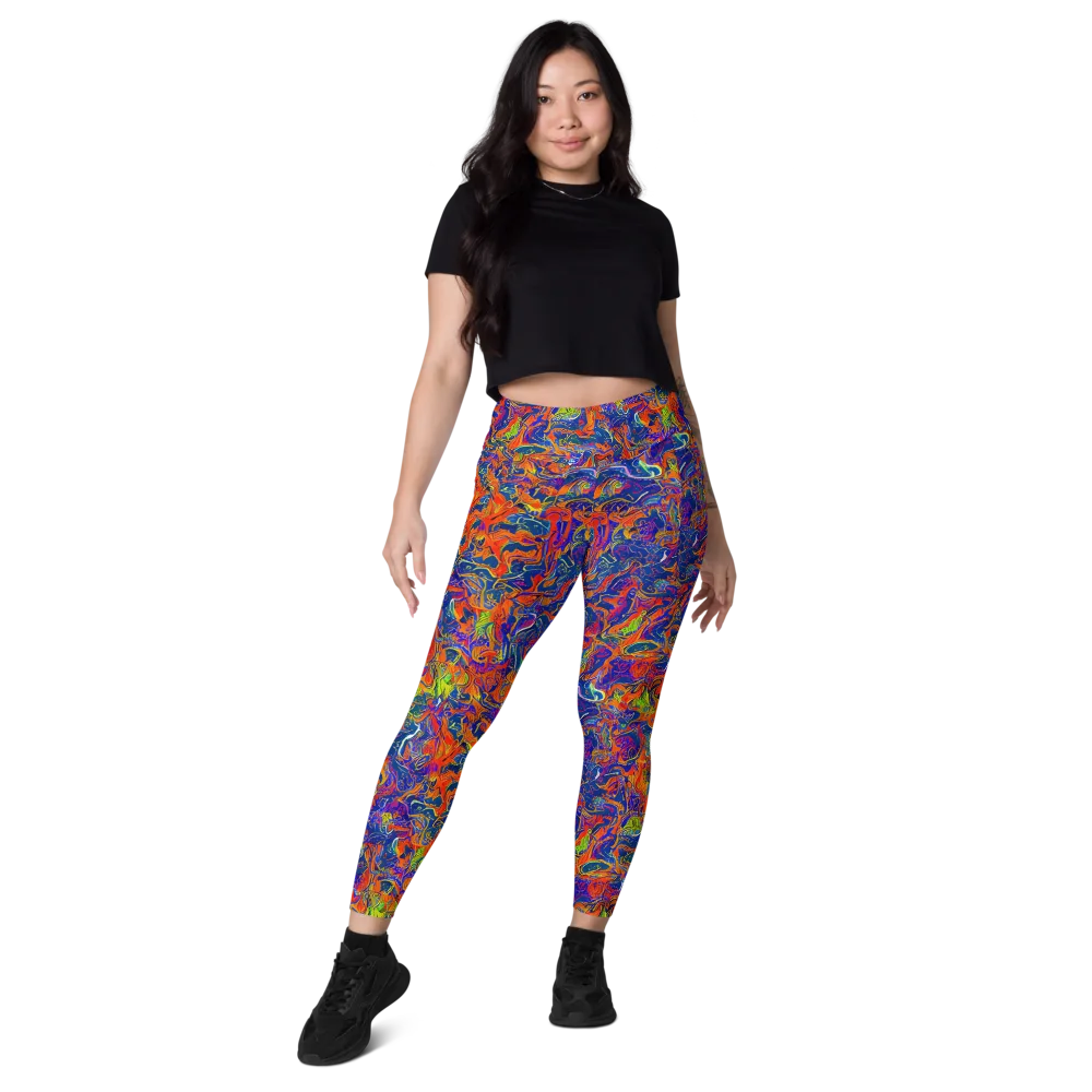 Flame Circuit on Leggings with Pockets — Front