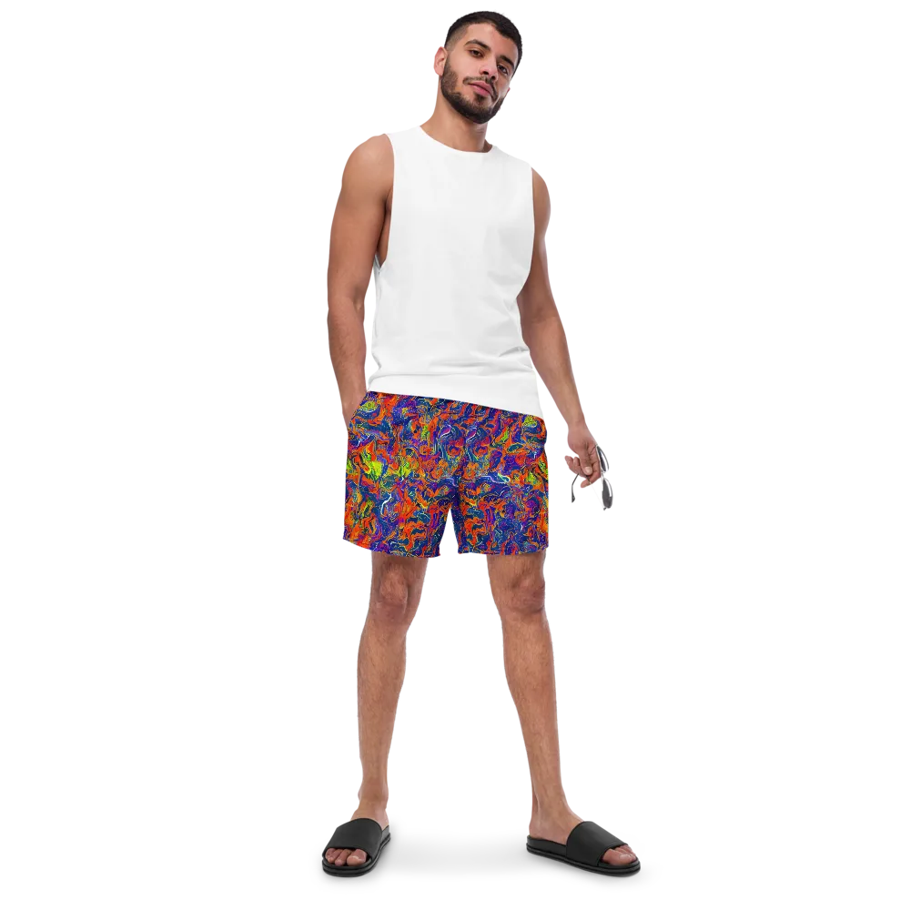 Flame Circuit on Swim Trunks — Front