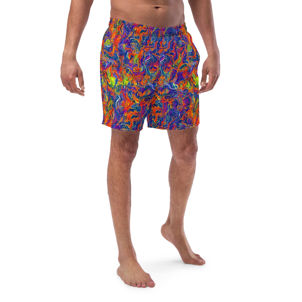 Flame Circuit on Swim Trunks — Front