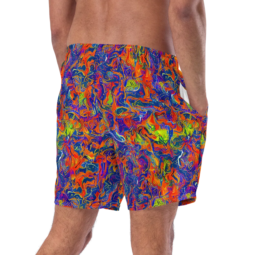 Flame Circuit on Swim Trunks — Right Back