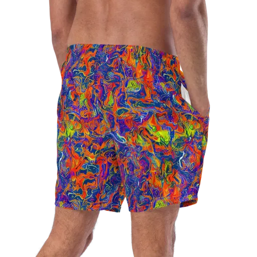 Flame Circuit on a Swim Trunks