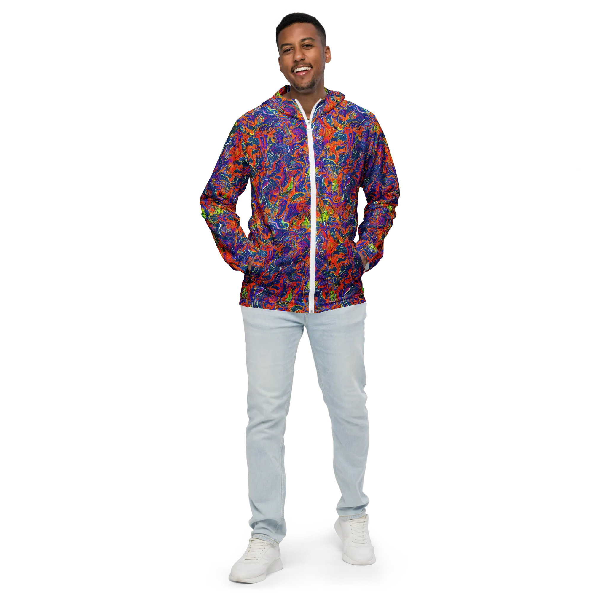 Flame Circuit on Men's Windbreaker — Front