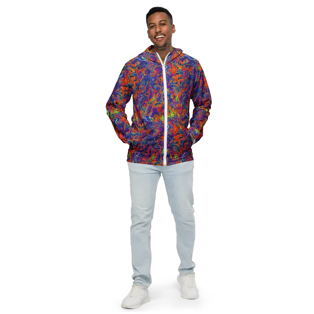 Flame Circuit on Men's Windbreaker — Front
