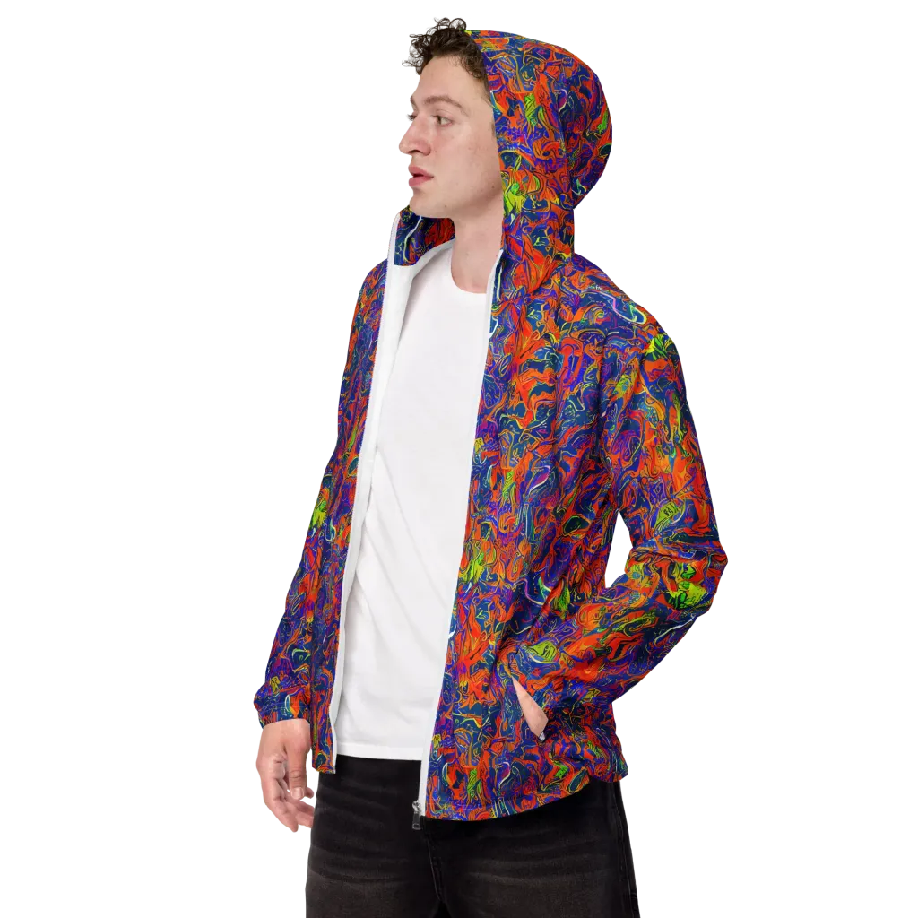 Flame Circuit on Men's Windbreaker — Left Front