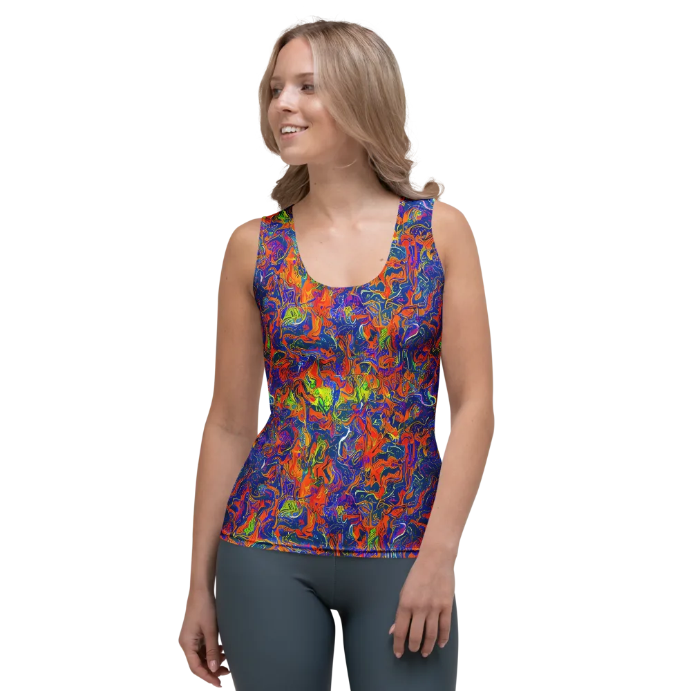 Flame Circuit on Women's Tank Top — Front
