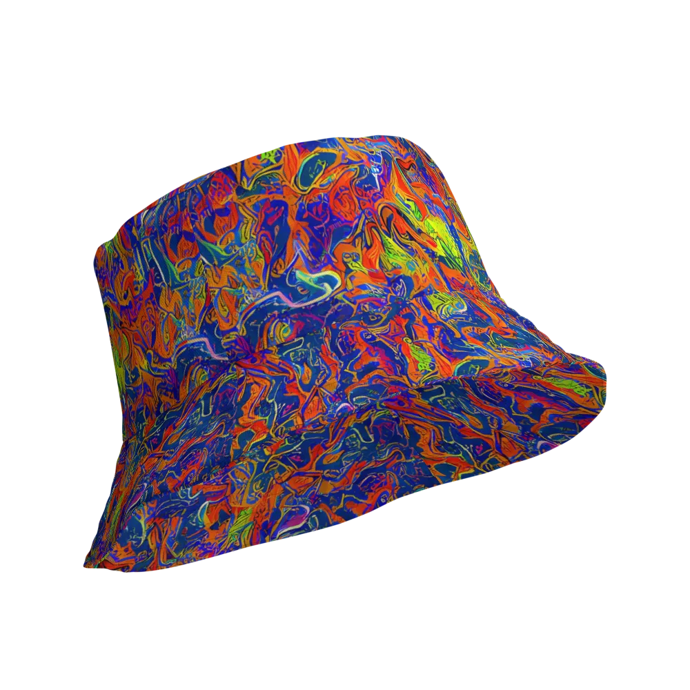 Flame Circuit on Reversible Bucket Hat — Product details Outside