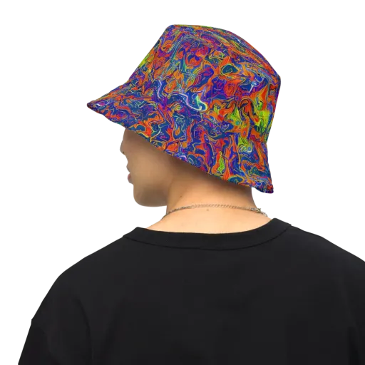 Flame Circuit on a Reversible Bucket Hat