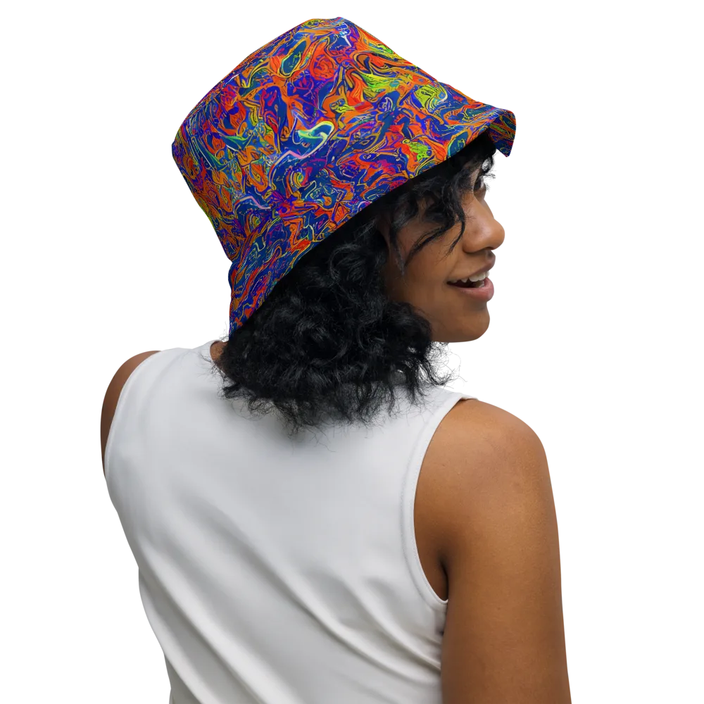 Flame Circuit on Reversible Bucket Hat — Right Outside
