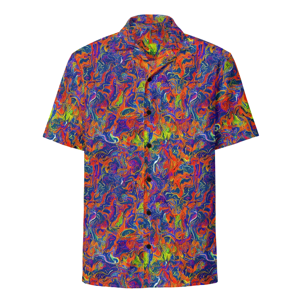 Flame Circuit on Button Shirt — Front