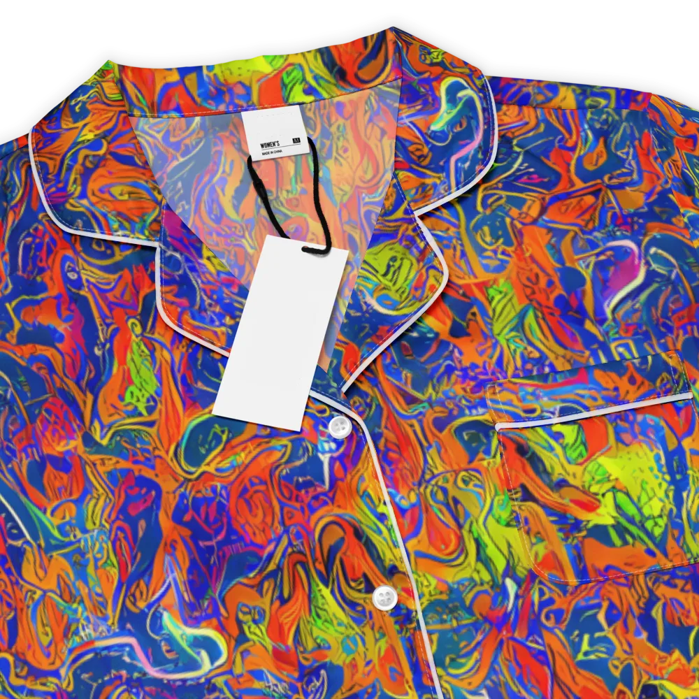 Flame Circuit on Women's Short Sleeve Pajama Top — Product details