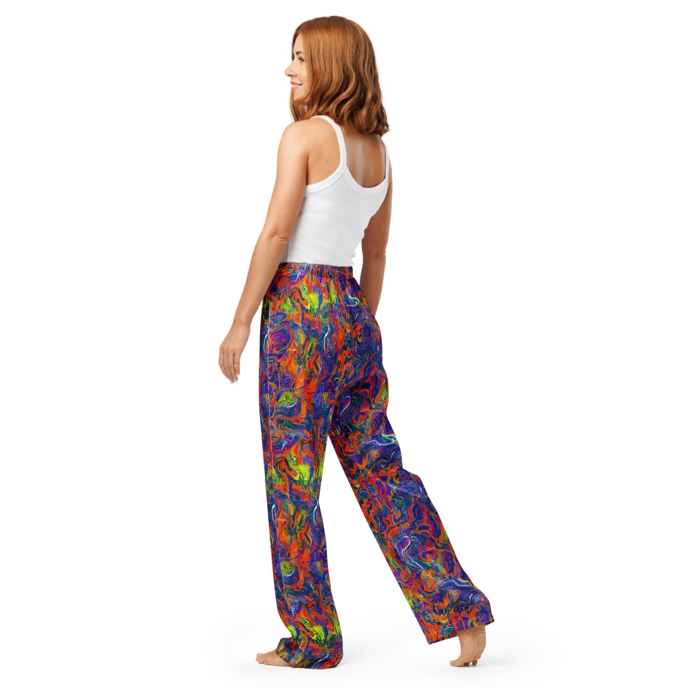 Flame Circuit on Women's Pajama Pants — Back