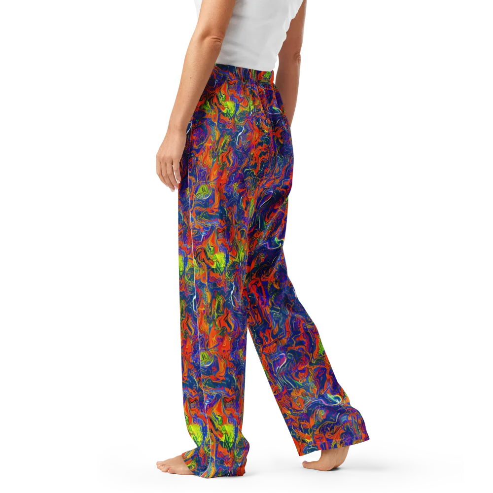 Flame Circuit on Women's Pajama Pants — Left