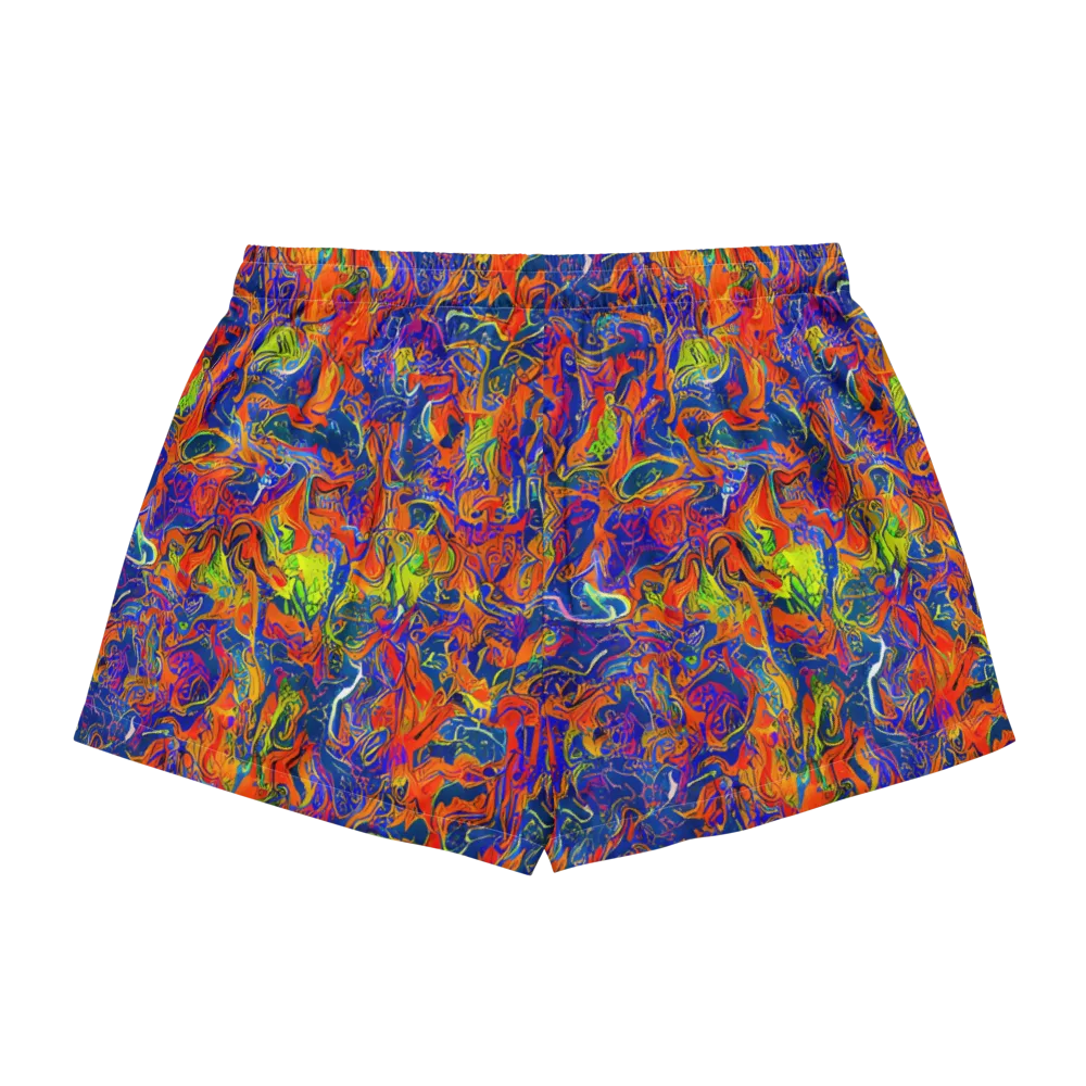 Flame Circuit on Women's Pajama Shorts — Back