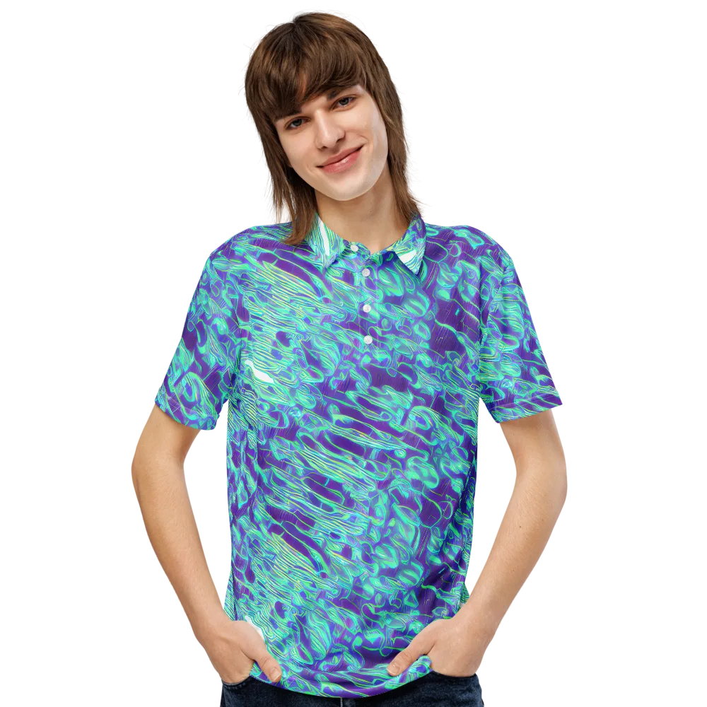 Aqua Fever on Men's Slim Fit Polo Shirt — Front