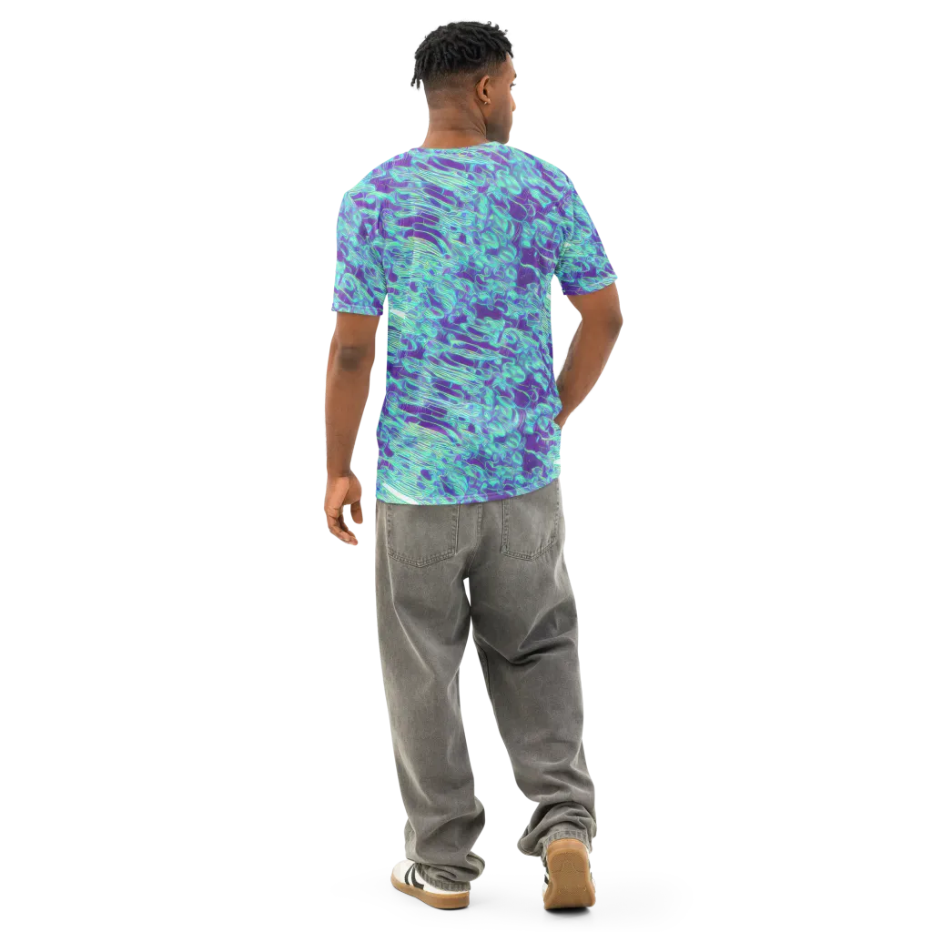 Aqua Fever on Men's Cotton Crew Neck T-Shirt — Back