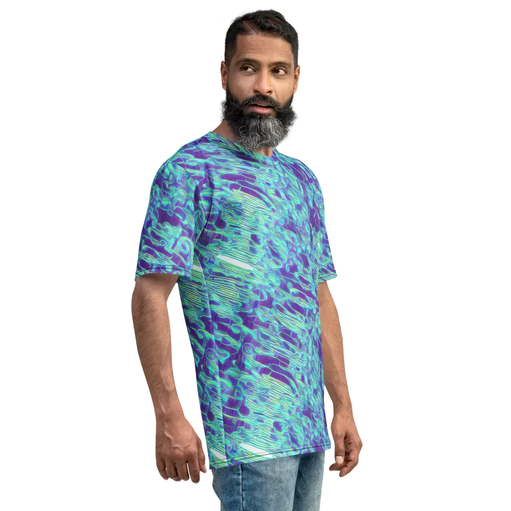 Aqua Fever on Men's Crew Neck T-Shirt — Right