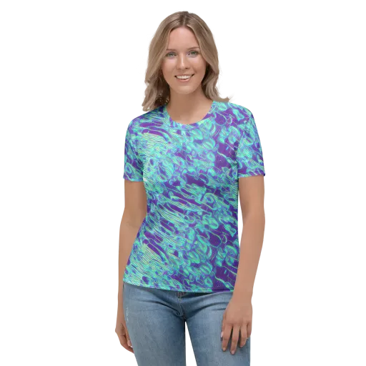 Aqua Fever on a Women's Crew Neck T-Shirt