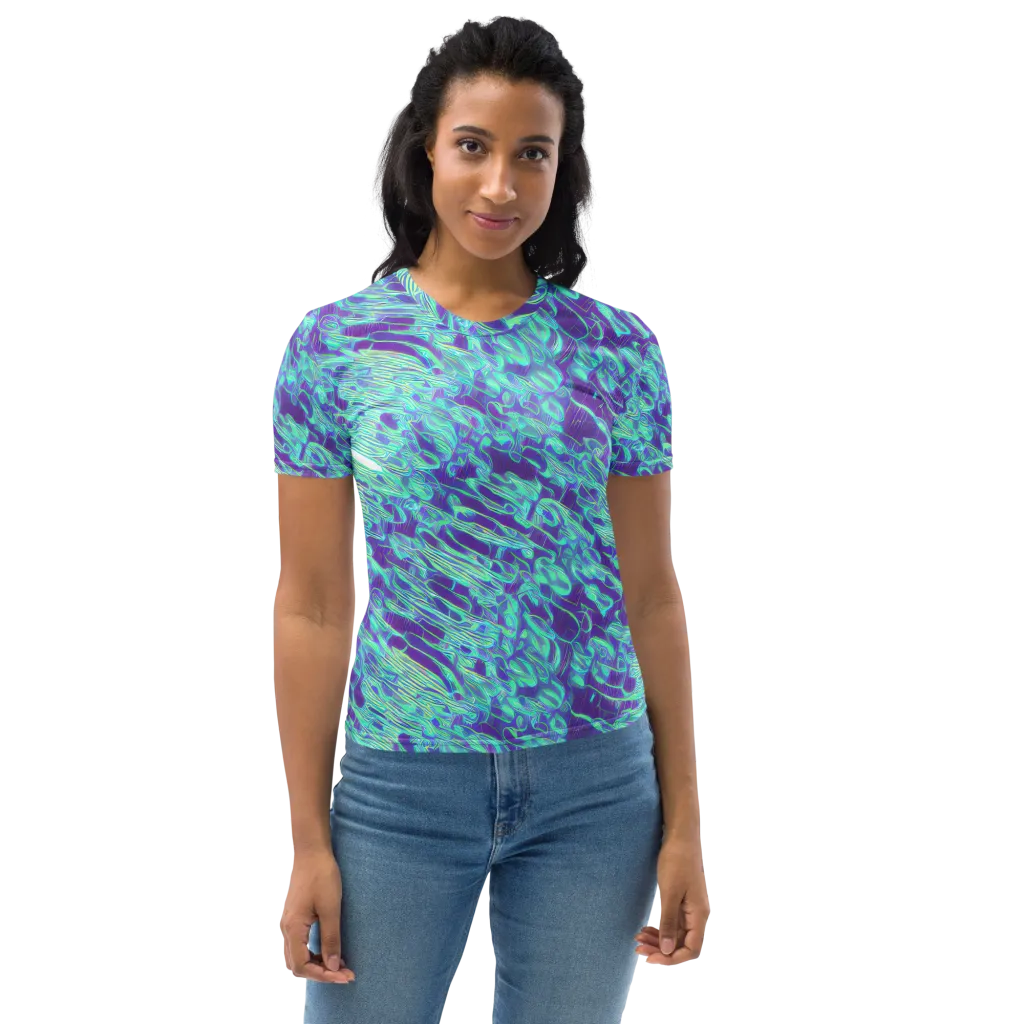Aqua Fever on Women's Crew Neck T-Shirt — Front