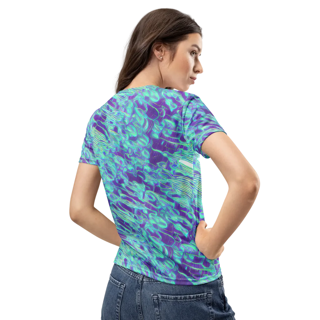 Aqua Fever on Women's Crew Neck T-Shirt — Back