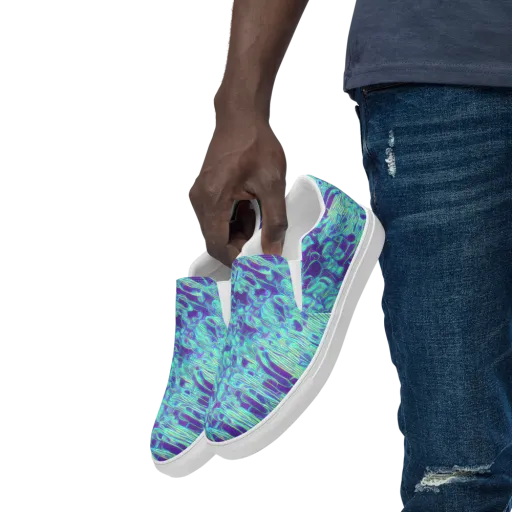 Aqua Fever on a Men's Slip-On Canvas Shoes