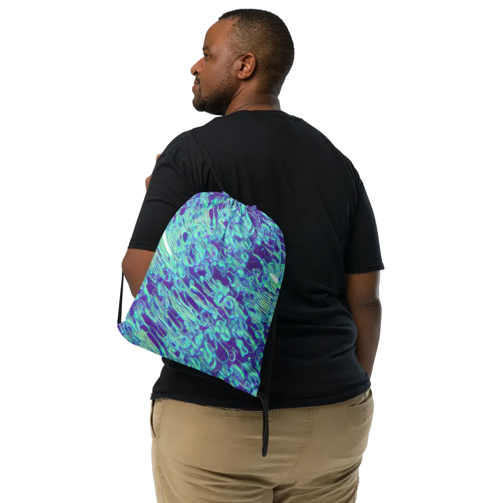 Aqua Fever on Drawstring Bag — Front