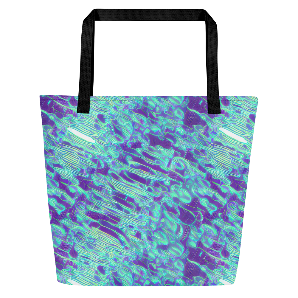 Aqua Fever on Large Tote Bag W/ Pocket — Front
