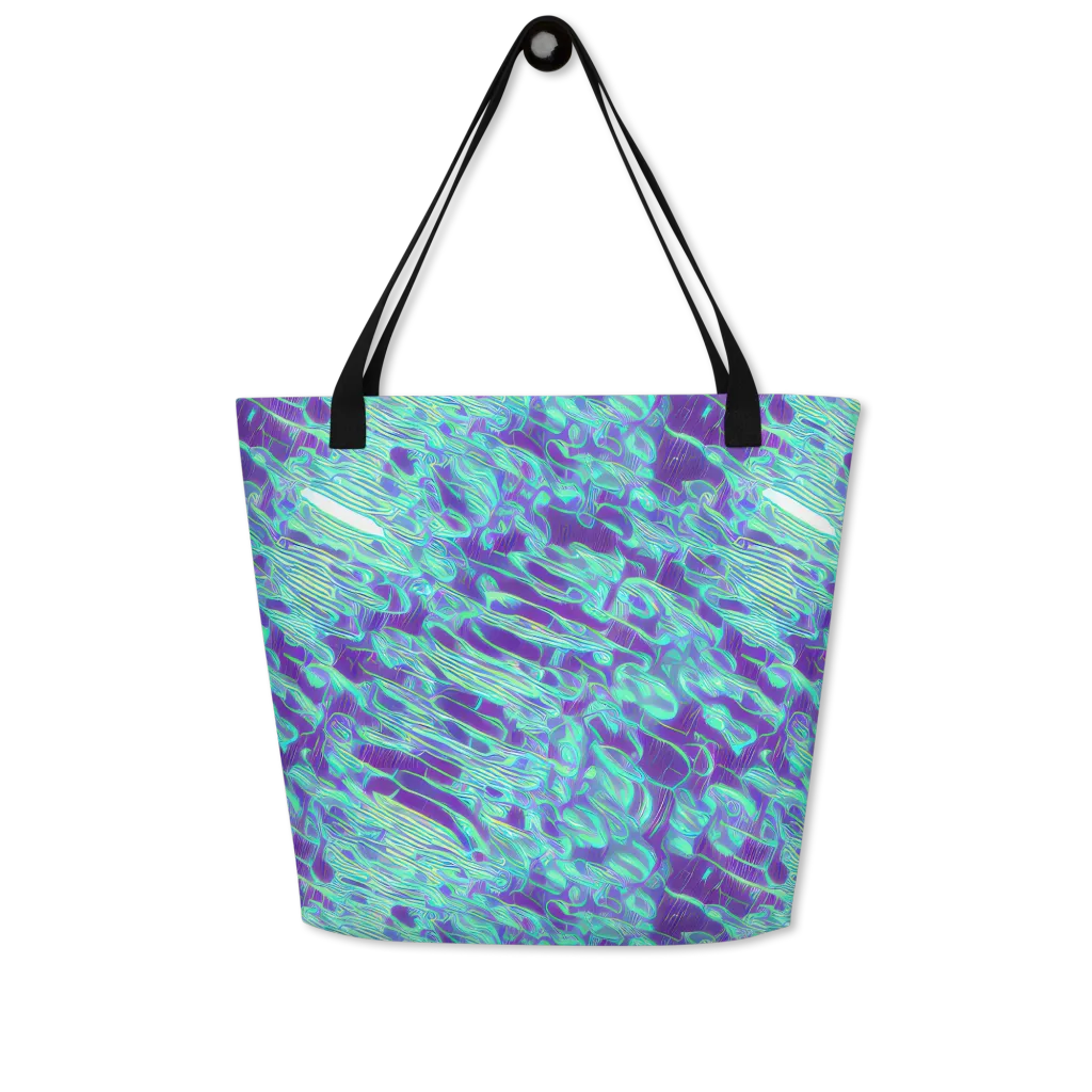 Aqua Fever on Large Tote Bag W/ Pocket — Front