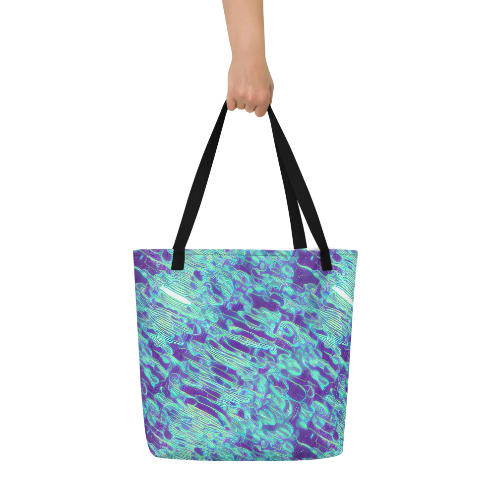Aqua Fever on Large Tote Bag W/ Pocket — Front