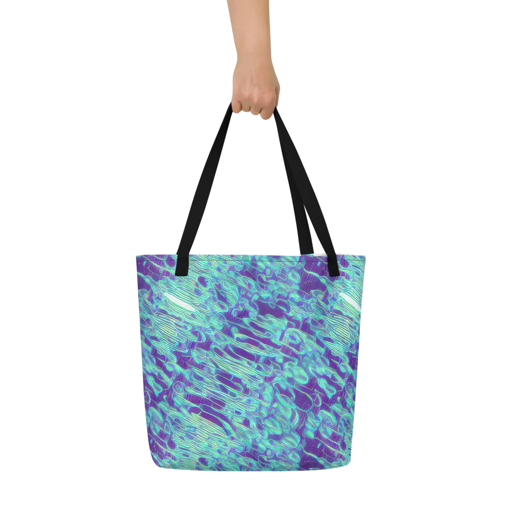 Aqua Fever on Large Tote Bag W/ Pocket — Front