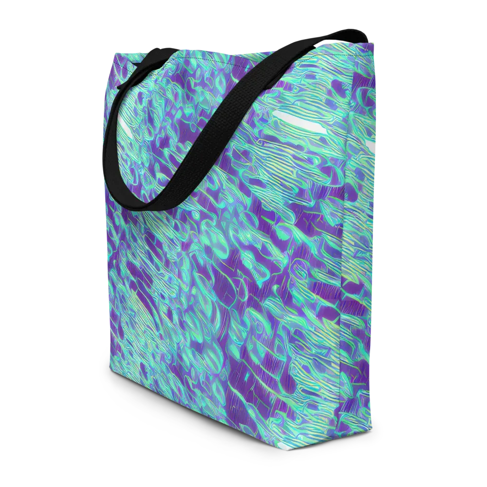 Aqua Fever on Large Tote Bag W/ Pocket — Front