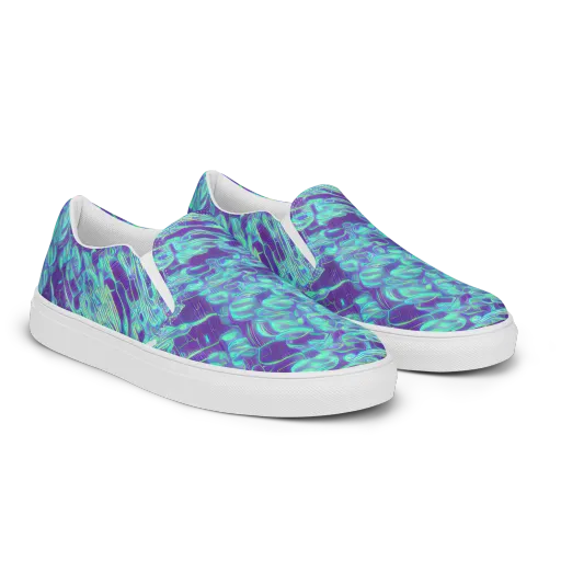 Aqua Fever on a Women's Slip-On Canvas Shoes