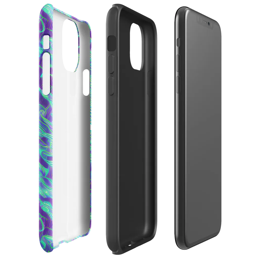 Aqua Fever on Tough Case for iPhone® — Right