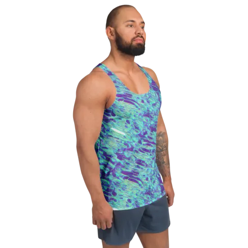 Aqua Fever on a Men's Tank Top