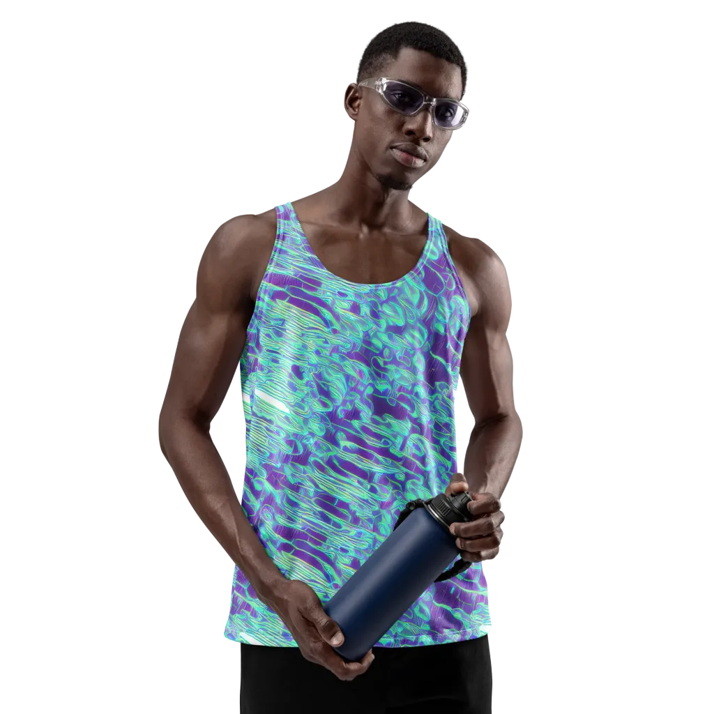 Aqua Fever on Men's Tank Top — Front