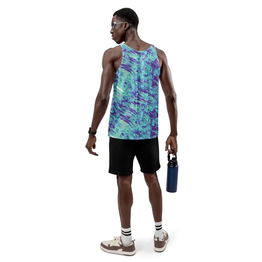 Aqua Fever on Men's Tank Top — Back