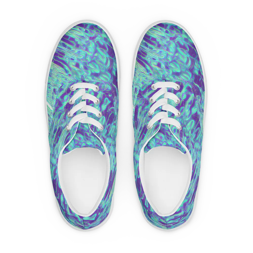 Aqua Fever on Men's Lace-Up Canvas Shoes — Front