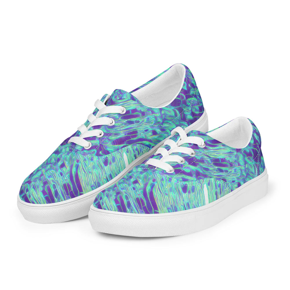 Aqua Fever on Men's Lace-Up Canvas Shoes — Left Front