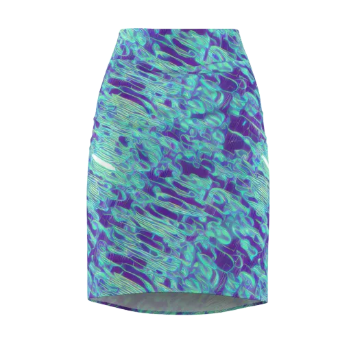 Aqua Fever on a Pencil Skirt
