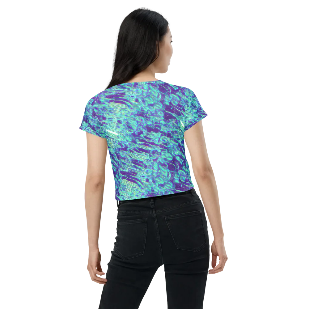 Aqua Fever on Crop Tee — Back