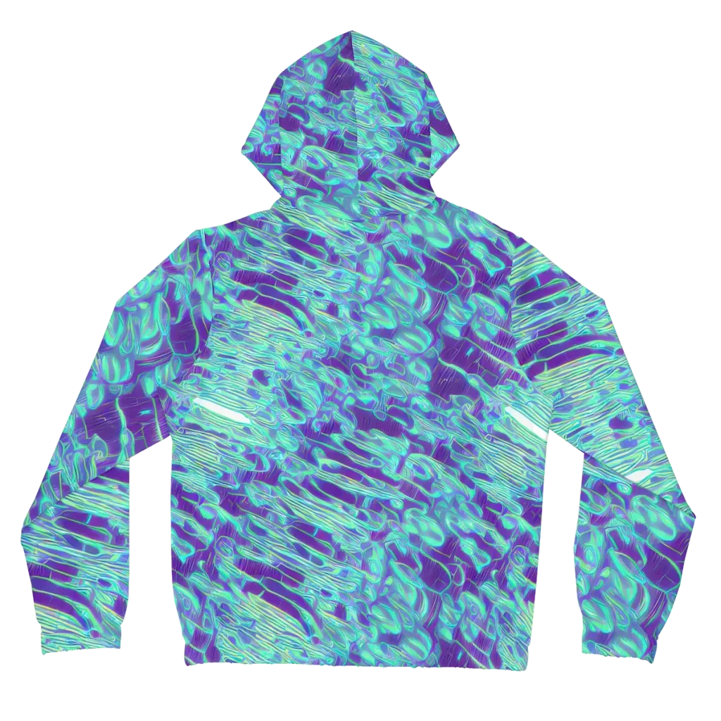 Aqua Fever on Women's Full-Zip Hoodie — Back