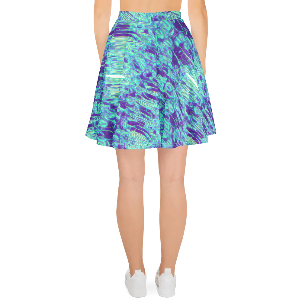 Aqua Fever on Skater Skirt — Back