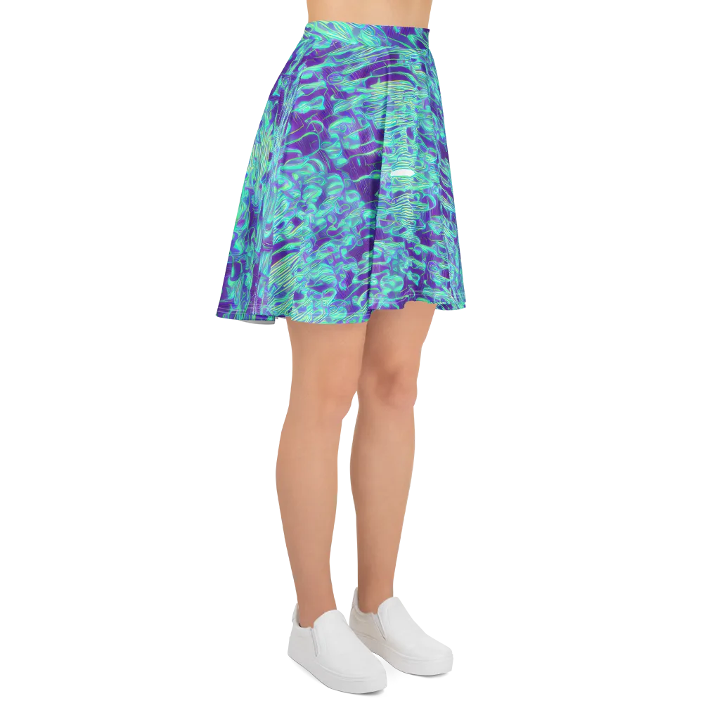 Aqua Fever on Skater Skirt — Right