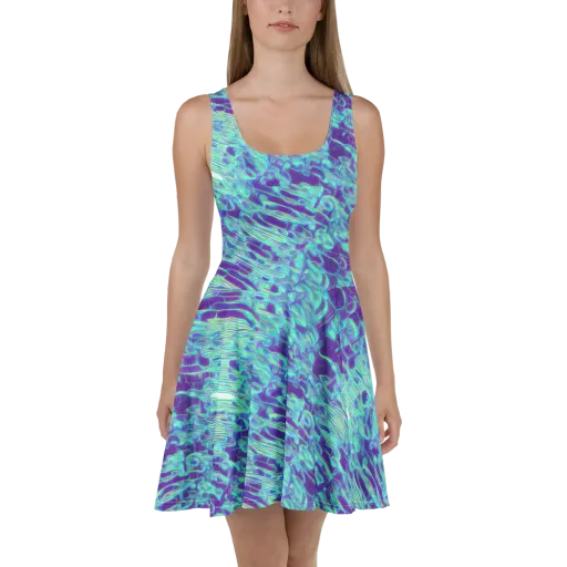 Aqua Fever on a Skater Dress