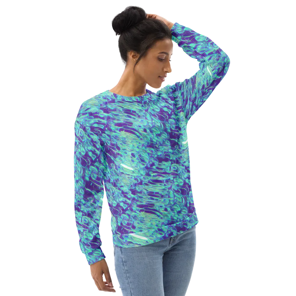 Aqua Fever on Sweatshirt — Right Front