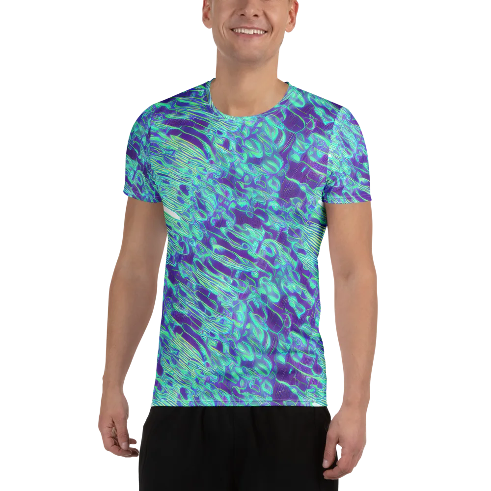 Aqua Fever on Men's Athletic T-Shirt — Front