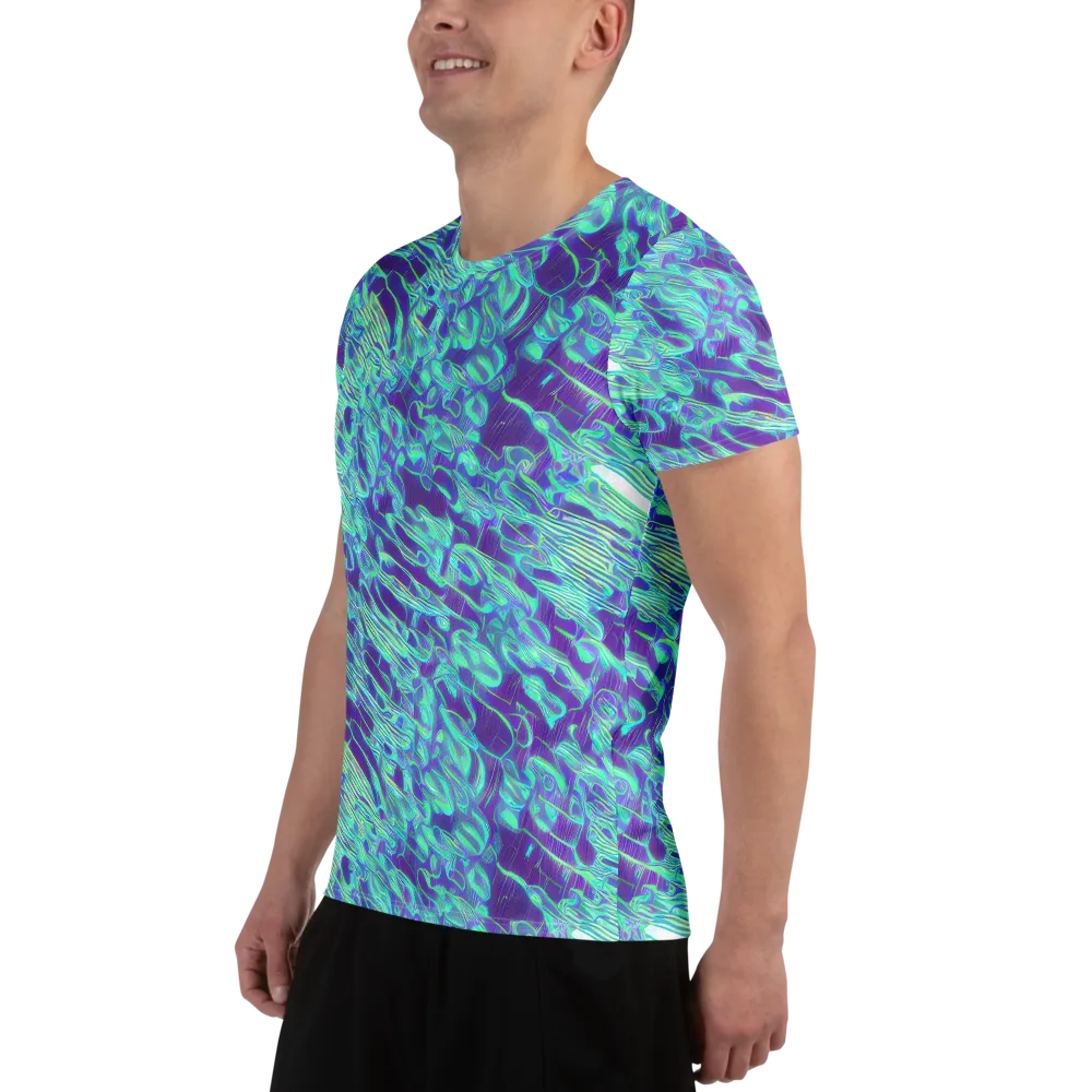 Aqua Fever on Men's Athletic T-Shirt — Left