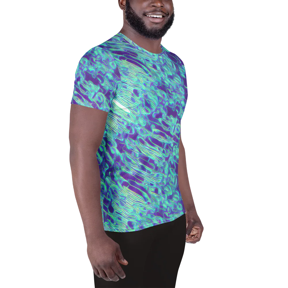 Aqua Fever on Men's Athletic T-Shirt — Right